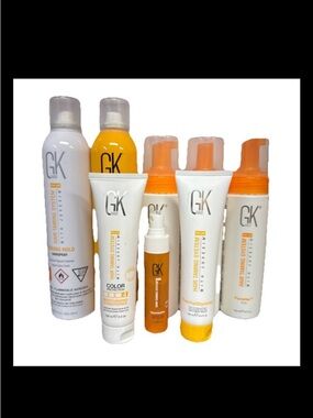 GK Kids Hair Care Set in White and Orange Packaging